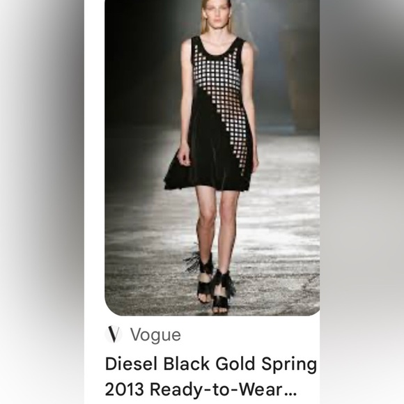Diesel Runway dress ,S, polka dots,cut outs,mesh, mine is lined ,event EC,Italy - Picture 1 of 16
